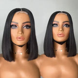 Indian Human Hair Bob Wig 10 Inch - Double Drawn Lace Closure Bob Wig