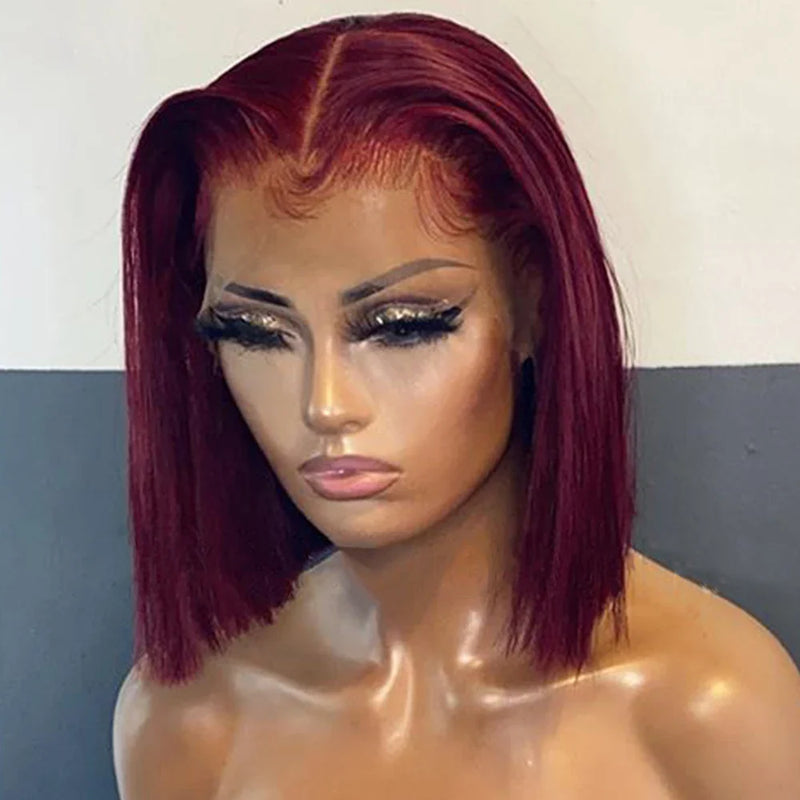 Brazilian Bob Wig 99J Burgundy Hair for Effortless Style