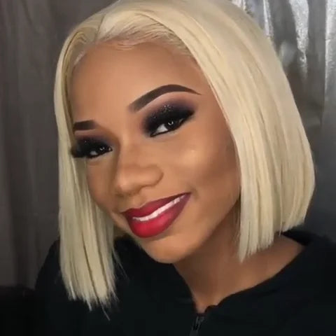 Human Hair Lace Bob Wig 10 Inch for a Natural Look
