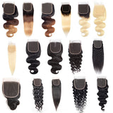 Raw Human Hair Bundles with Lace Closure Set for Natural Styling